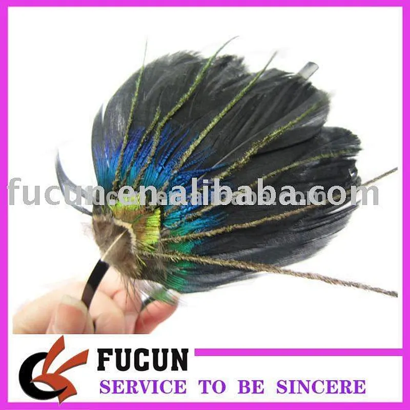 fashion Pink feather hair accessories headband for women
