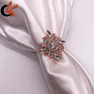 hiqh quality fashion wedding table decor bling supplies rose gold napkin ring