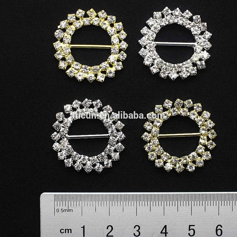 2018 Promotion Double Rhinestone Decorative belt Accessories Buckle for Wedding