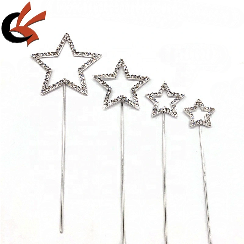 Various Size Star shape bling crystal rhinestone cake topper