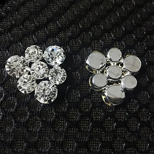 fashion jewelry women lapel neckline brooch button crystal rhinestones flat back buttons