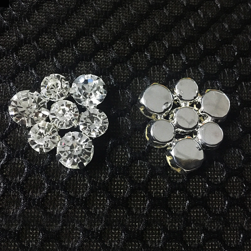 fashion jewelry women lapel neckline brooch button crystal rhinestones flat back buttons