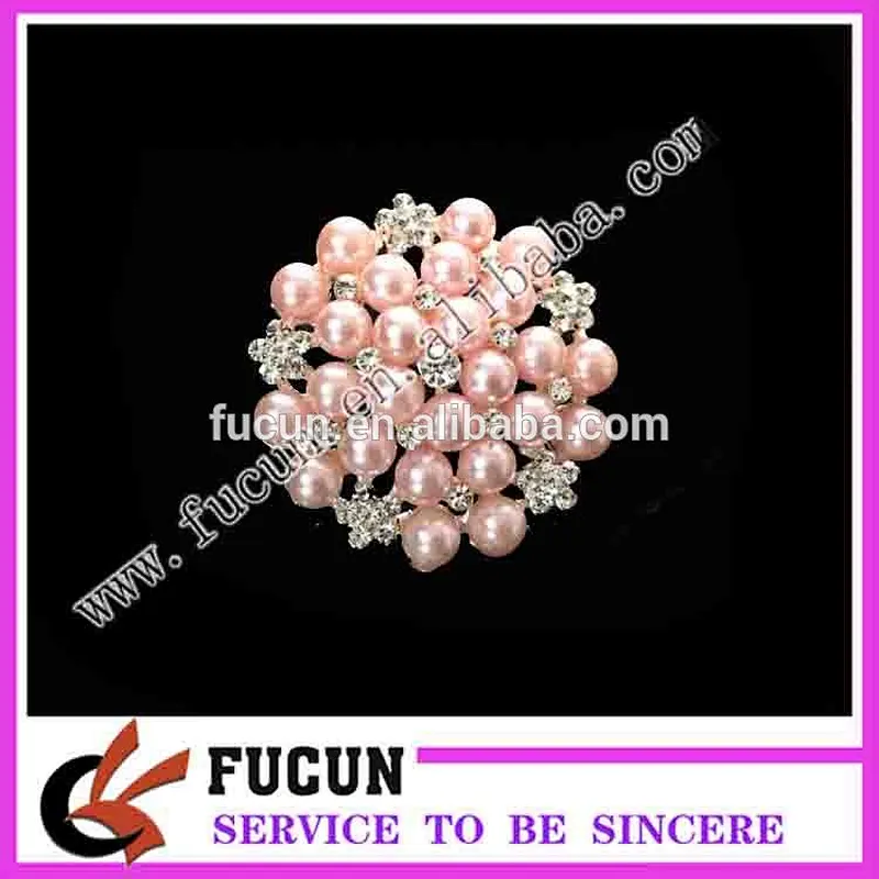 New Fashion Cheap Rhinestone pearl brooch for wedding in bulk