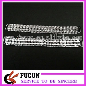 wholesale crystal rhinestone closure clasp diamante connectors for swimwear