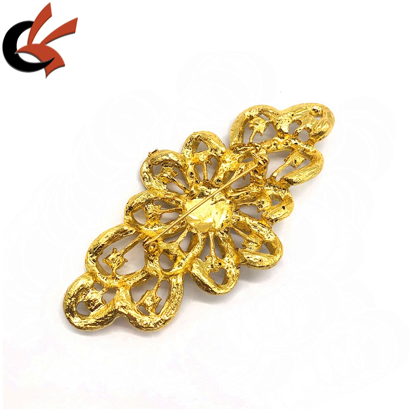 large unique crystal gold silver rhinestone brooches
