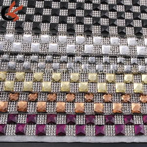 40*24cm hot fix crystal rhinestone mesh for shoe decoration