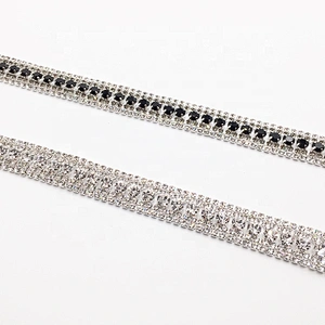 decorative rhinestone sandal chain women crystal shoe trim chain for muslim clothes