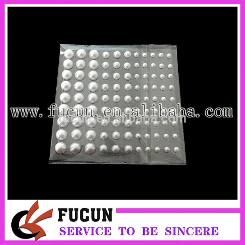customized party self adhesive pearl rhinestone embellishment stickers for wedding invitation