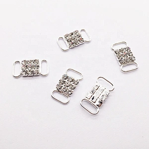 wholesale diamante bikini accessories small crystal rhinestone connector for bikini bra