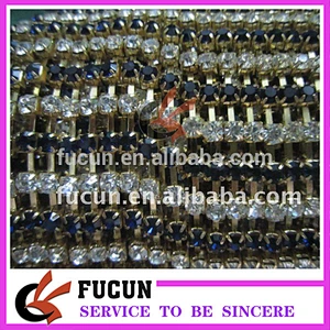 high quality cheap cup chain colorful rhinestones roll trimming for dress decoration