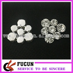 fashion jewelry women lapel neckline brooch button crystal rhinestones flat back buttons