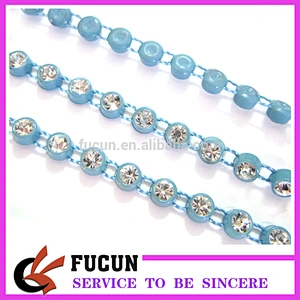 customize colorful plastic decorative rhinestone banding trimming best selling products