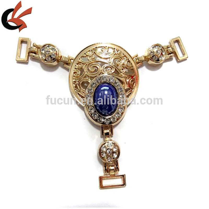 T shape rhinestone shoe chain sandal ornament lady sandal shoe accessories