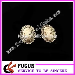 Fashion Jewelry style Antique Gold Silver Plating Vintage cameo brooch