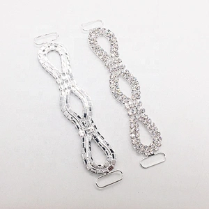Hot Sale Wholesale Decorative Silver Rhinestone Bikini Connector for Swimsuit