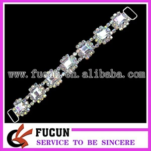 wholesale crystal rhinestone bikini/diamante connector for bikini swimwear