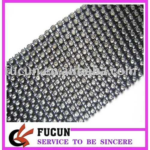 crystal plastic tape rhinestone trimming decoration for diamond wedding