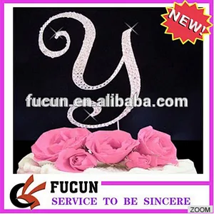 Letter A to Z bling letter crystal wedding cake toppers