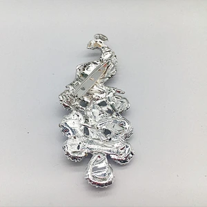 Latest wholesale colorful crystal rhinestone Peacock Design wedding jewellery brooch