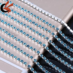 Colour crystal gold tone rhinestone chain roll wedding rhinestone chain