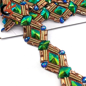 Shoes Garment Decoration New Hotfix Rhinestone tape Trim Crystal Mesh Strass Chain