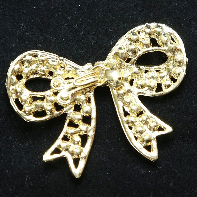 Costom Gold Butterfly Rhinestone Crystal Bowknot Closure Buckle for Wedding Dress Decoration