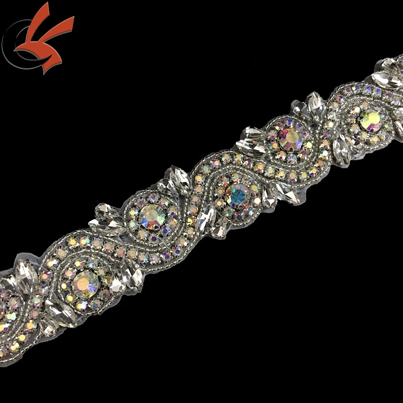 Wedding Accessories Rhinestone Crystal bridal sash bridal Belt applique