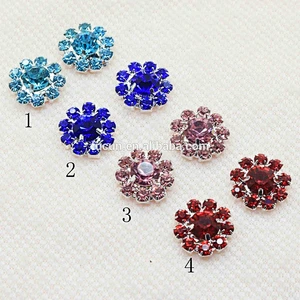 16mm top selling New fashion flat back rhinestone decoration jewelry buckle for wedding