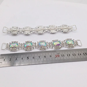 Wholesale AB Crystal Rhinestone Bikini Connectors Buckle Chain for Decoration
