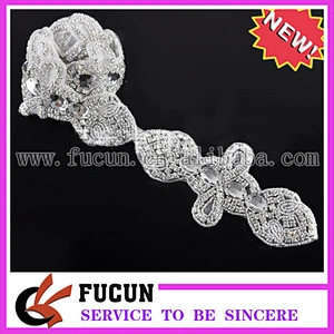 crystal rhinestone trim rhinestone bridal wedding appliques