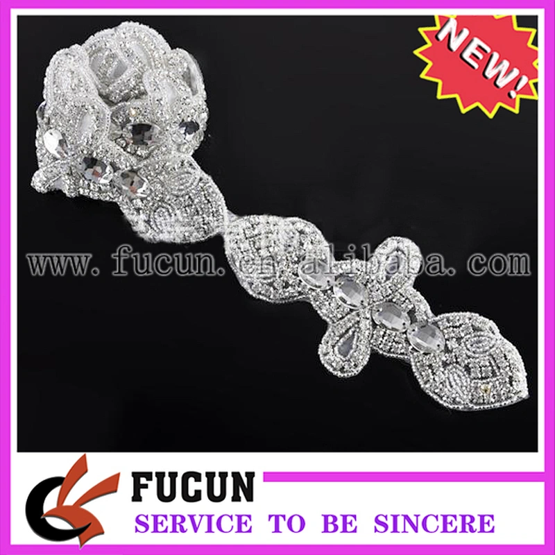 crystal rhinestone trim rhinestone bridal wedding appliques