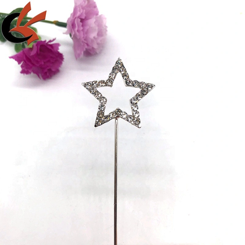 33x33mm small star rhinestone cake topper for cup cake decoration