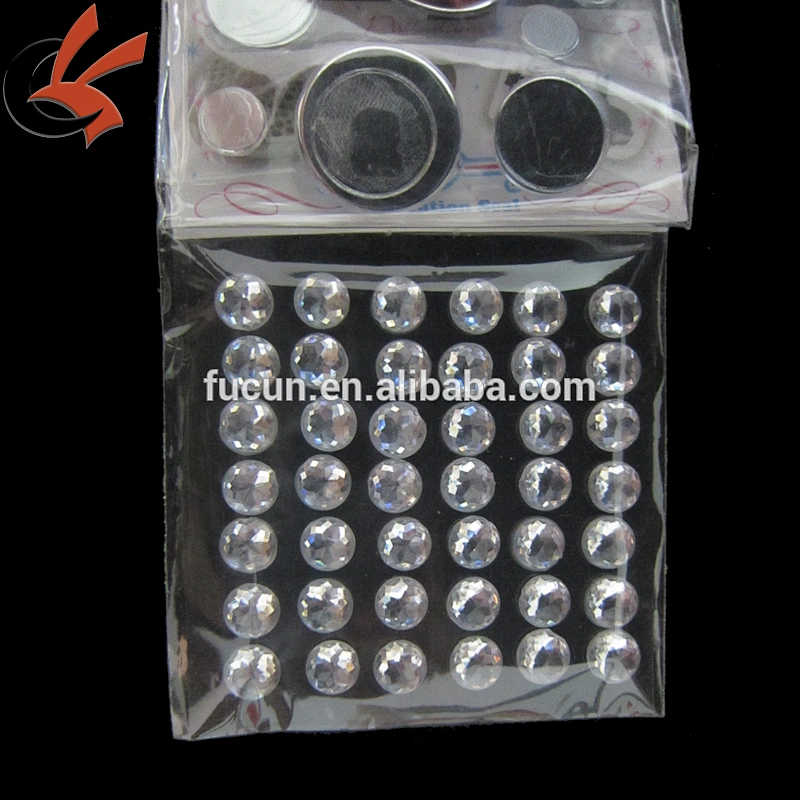 Cell Phone Car Computer Self Adhesive Rhinestone Bling Stickers Round