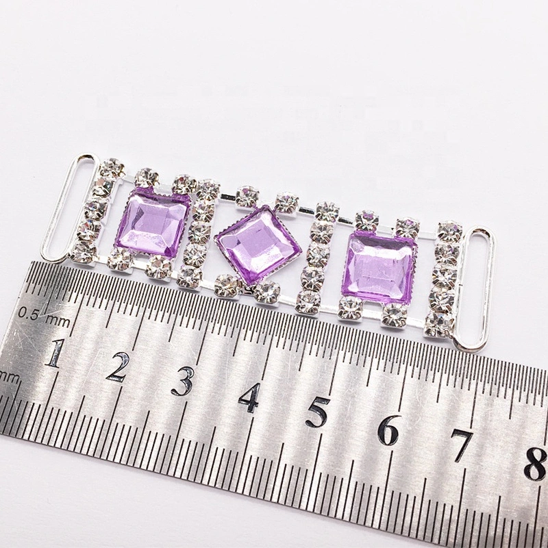 Cheap Price 7.5cm Short Upper Colors Crystal Rhinestone Paved Bikini Connector