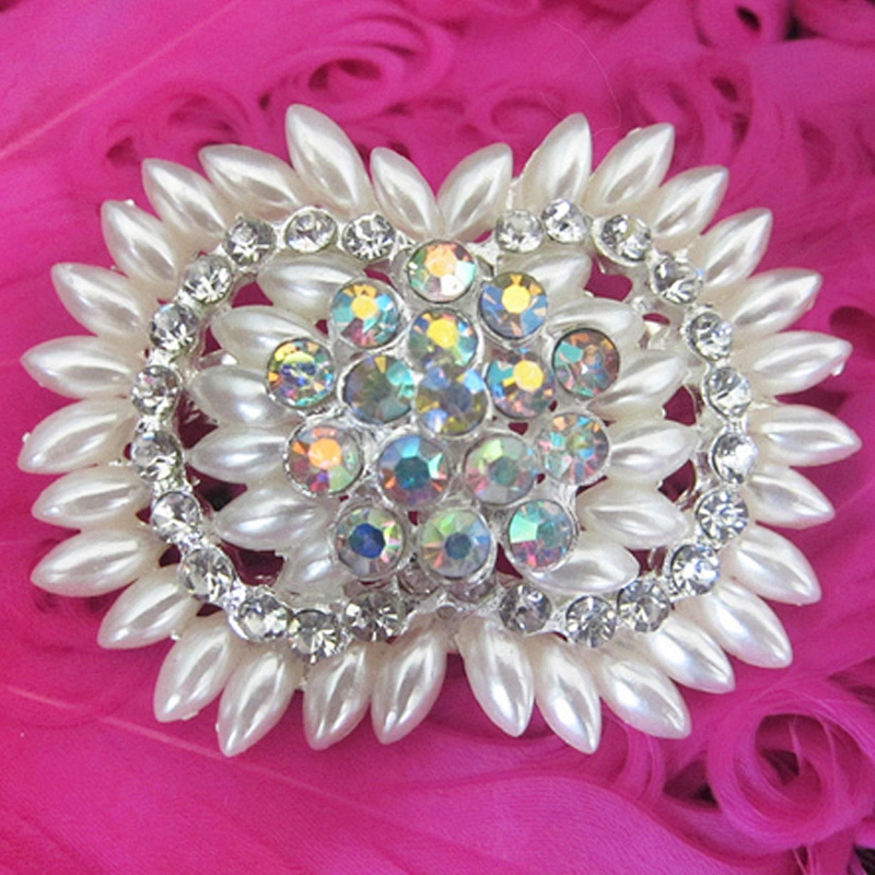 Vintage New Arrival Korea Exquisite Wedding Rhinestone Large Flowery Brooch