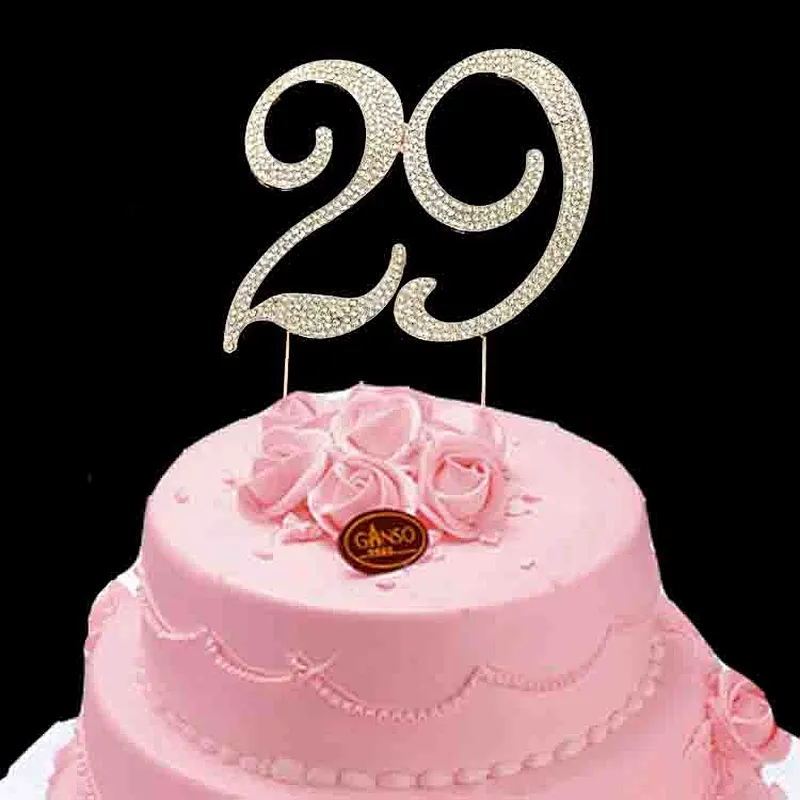 New design rhinestone figure cake topper for birthday party