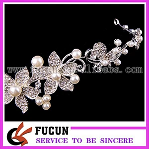 Bridesmaid Necklace Earrings pearl rhinestone Wedding Jewelry