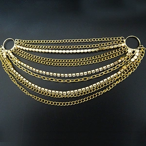 Fashion Punk Style Strong Hanging Gold Metal Chain Connector for Bikini