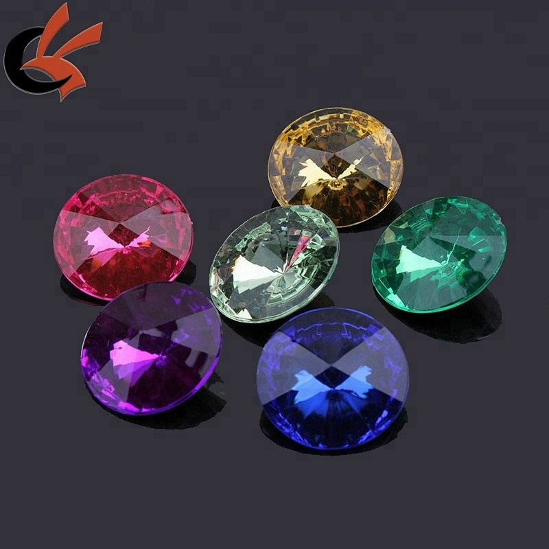 20x20mm Colours Heart Silver Acrylic Fancy stones
