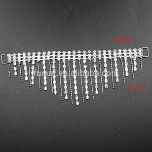 new arrival metal bead swing rhinestone bikini connector