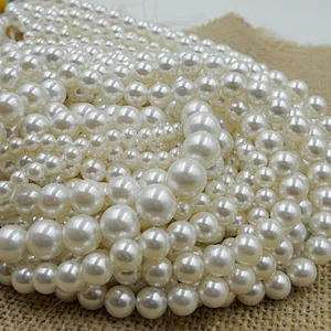 Wholesale Round ABS Ivory Imitation plastic Pearl Beads for DIY craft decoration