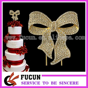 Sparkle Large Bow Style Wedding Sweet Sixteen Cake Topper