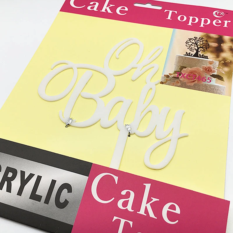 Popular Series Oh baby acrylic cake topper for  Baby Party Birthday