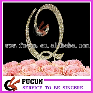 Hot Sale Frozen Wedding Favors Letter Rhinestone Cake Toppers