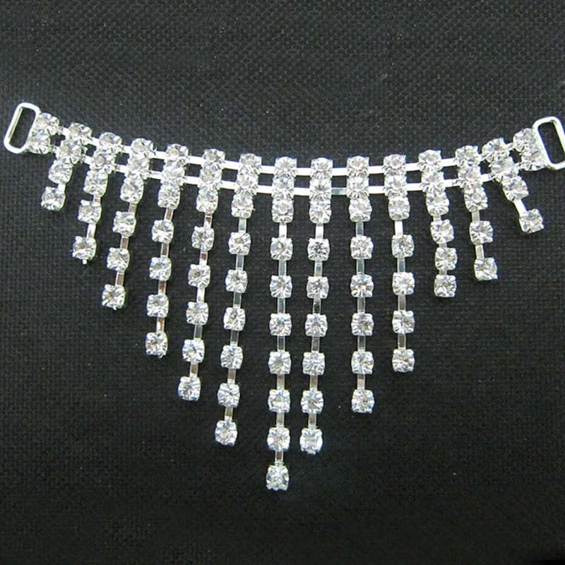 Wholesale Rhinestone Gold Tassels Haunch Hanging Bikini Connector