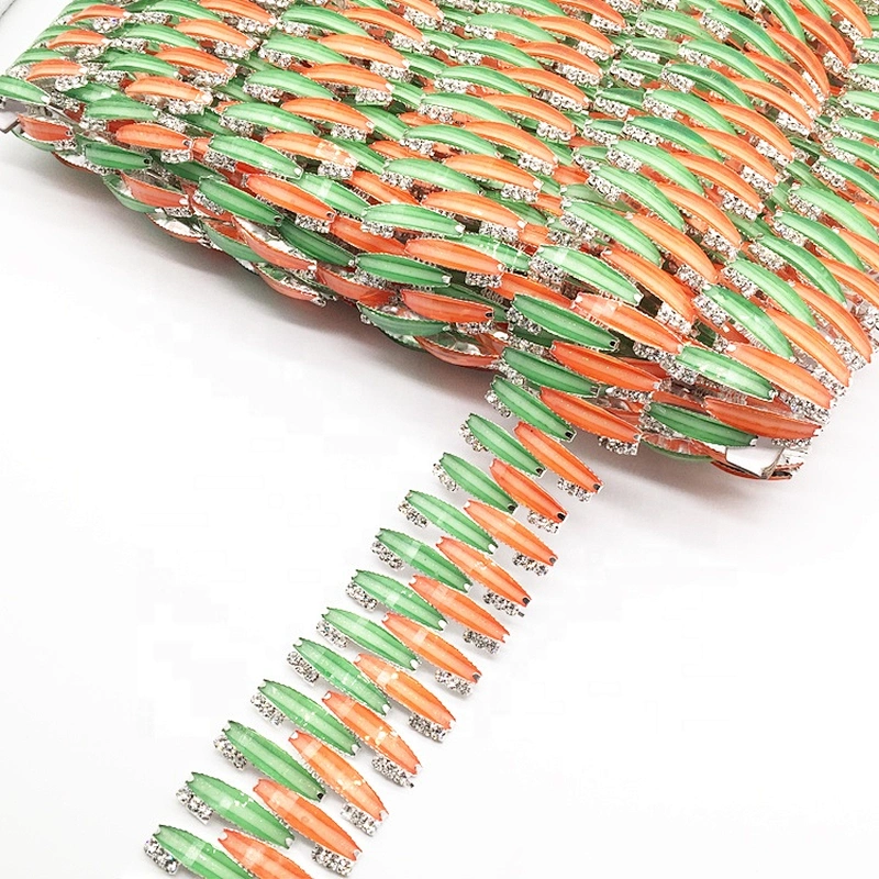 China supplier wholesale garments stitching color rhinestone trimming