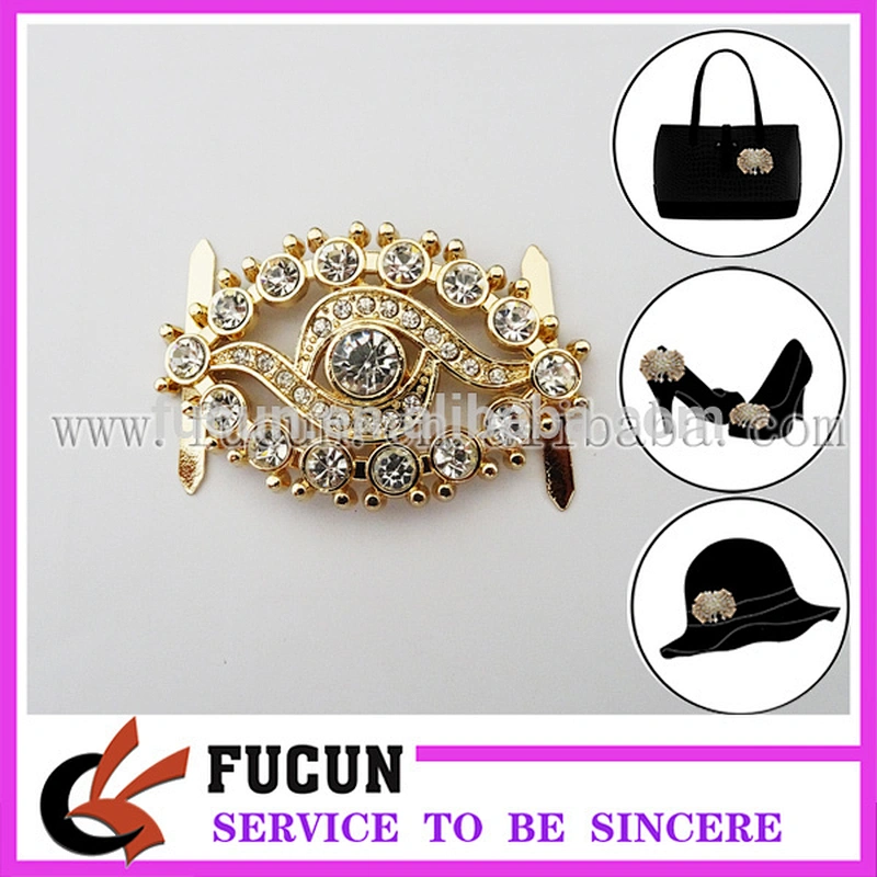 Fashion decorative shoes accessories gold plating Wedding Bridal Shoe ornament bag accessories