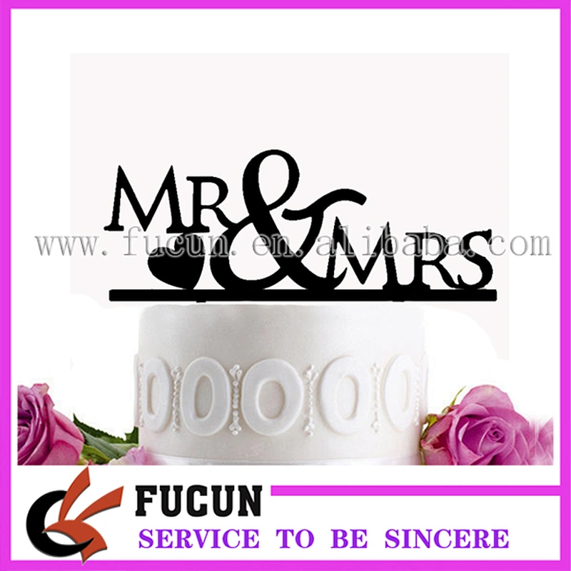 wholesale Removable Best Day Ever Wedding Acrylic Cake Stand topper