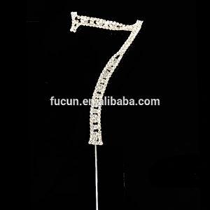 diamante fugure number 0 1 2 3 4 5 6 7 8 9 birthday cake topper