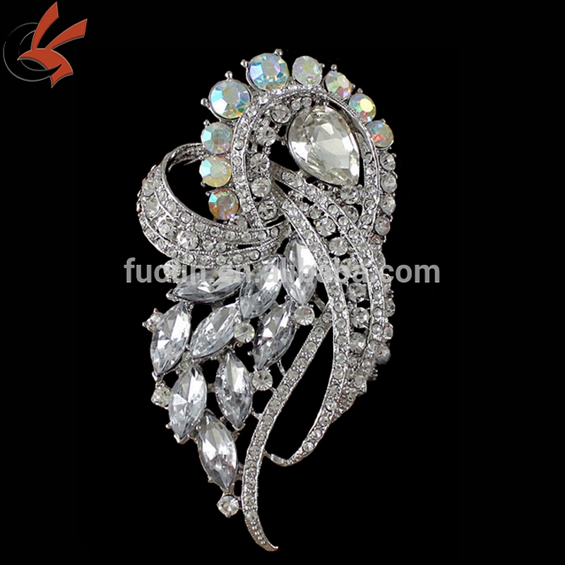 Wholesale Vintage Rhinestone Crystal Brooch Pin for Evening Dress Decoration